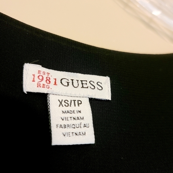 Guess | Women's Black Sleeveless Blouse With Side Zippers (Size XS) - Picture 2 of 9